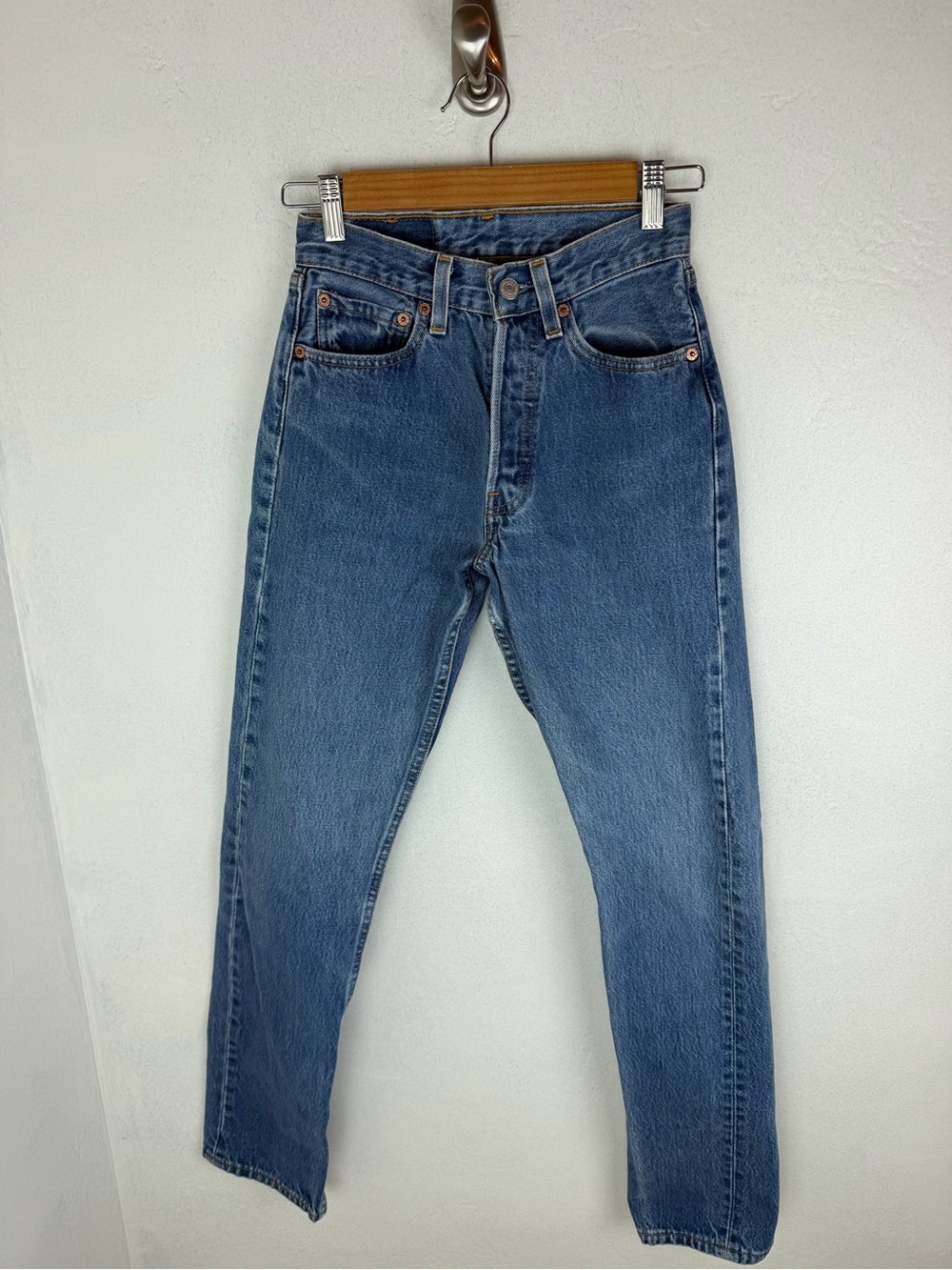 Vintage Levi Classic Straight Leg Jeans - Medium Blue